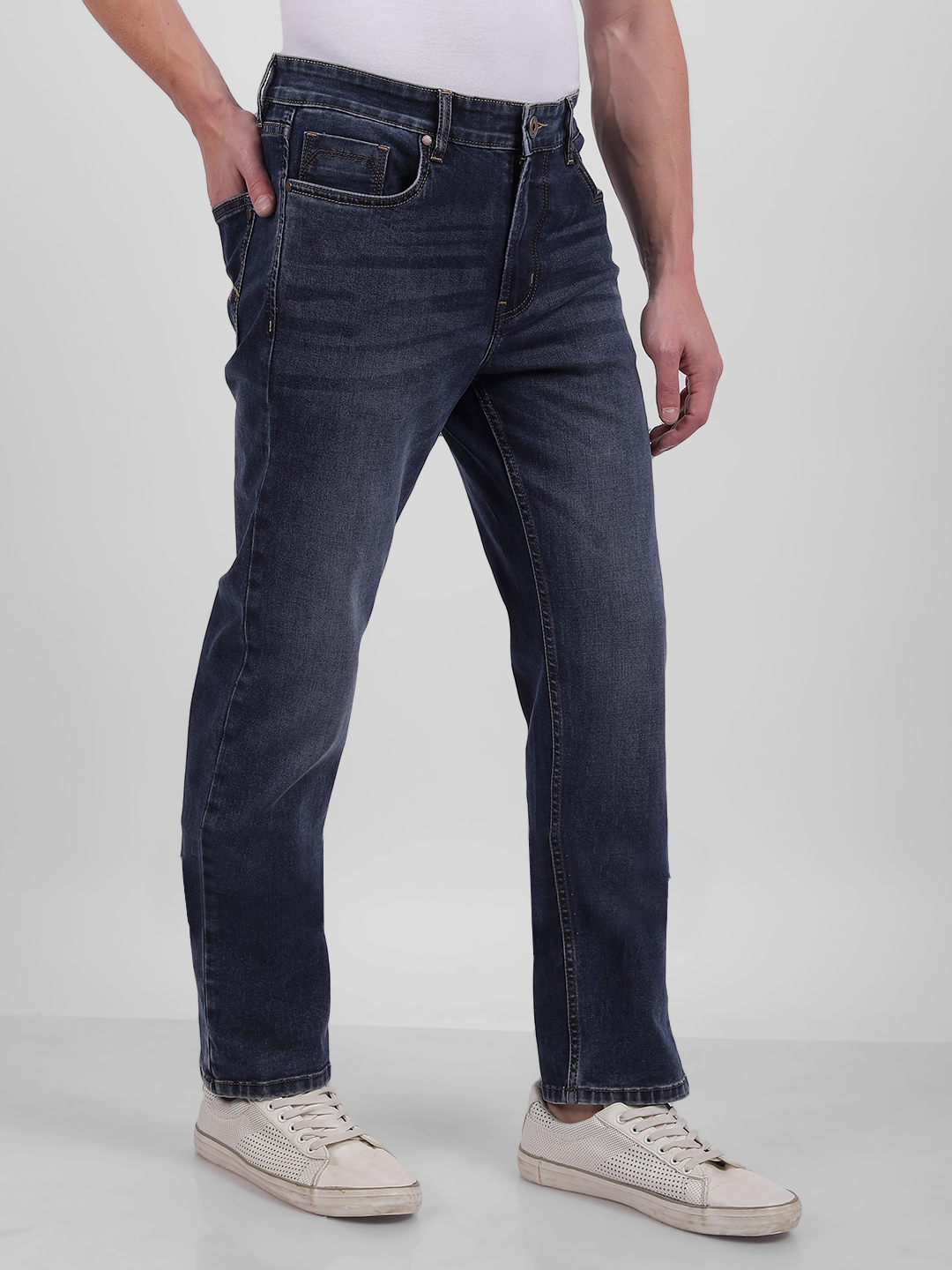 Numero Uno Men Faded Blue Jeans